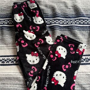 Hello Kitty Black and Pink Pajama Pants Size Large